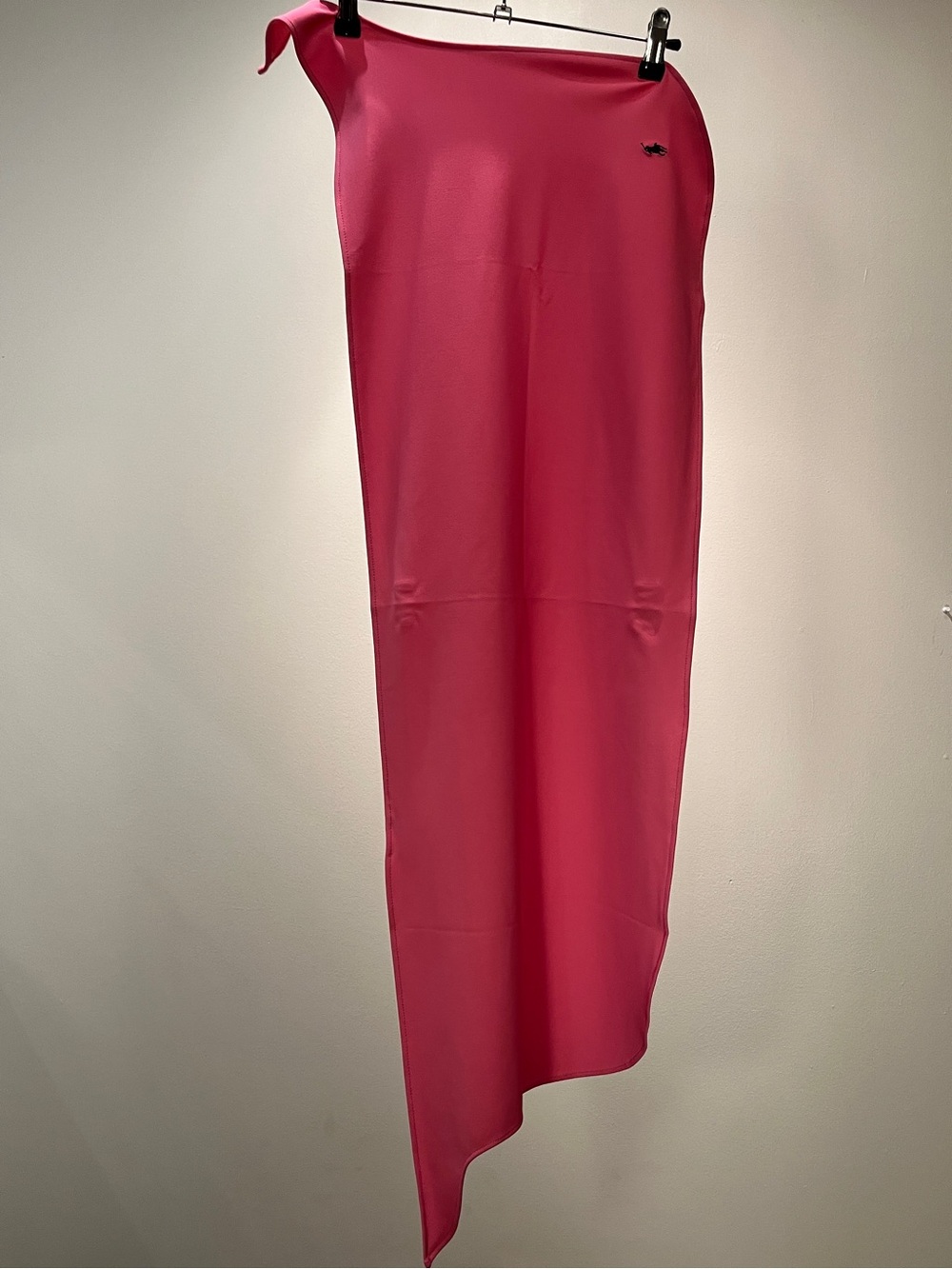 RALPH LAUREN HOT PINK ASYMMETRIC SWIM PAREO COVER-UP SKIRT M
